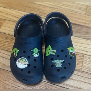 Kids Classic Navy Baby Yoda Crocs